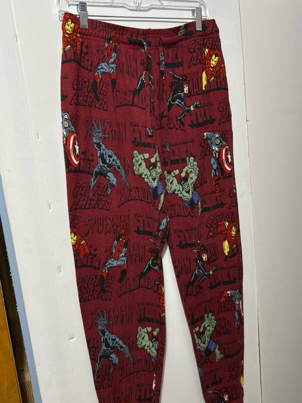 Marvel Burgundy Superhero Jogger Pants